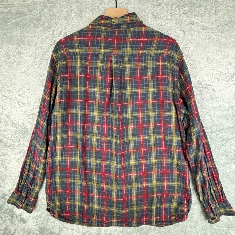 Carbon2Cobalt Shirt Men Large Green Red Plaid Flannel Gauzey Outdoor - Picture 3 of 13